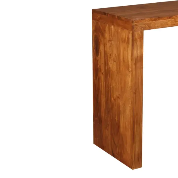 Konsoollaud akaatsiapuidust meeviimistlusega, pruun, 110 x 40 x 76 cm – 8
