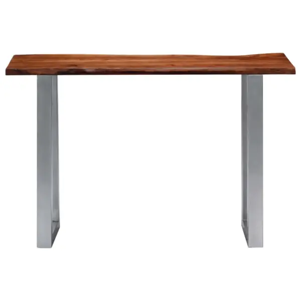 Industriaalstiilis akaatsiapuidust konsoollaud rauast jalgadega, 115 x 35 x 76 cm – 2