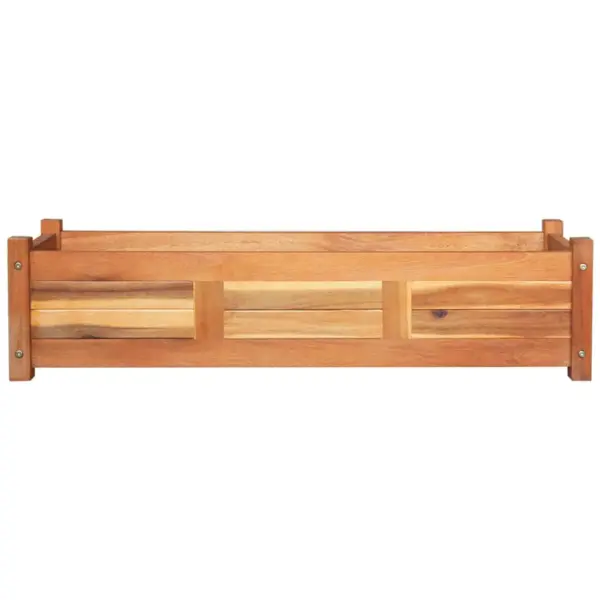 Kõrgendatud taimelava akaatsiapuidust, 2 tk, pruun, 100 x 30 x 25 cm – 3