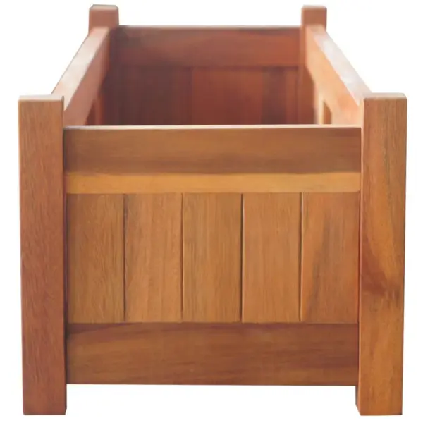 Kõrgendatud taimelava akaatsiapuidust, 2 tk, pruun, 100 x 30 x 25 cm – 5