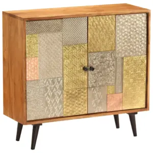 Akaatsiapuidust kummut dekoratiivsete metalldetailidega, 80 x 30 x 75 cm