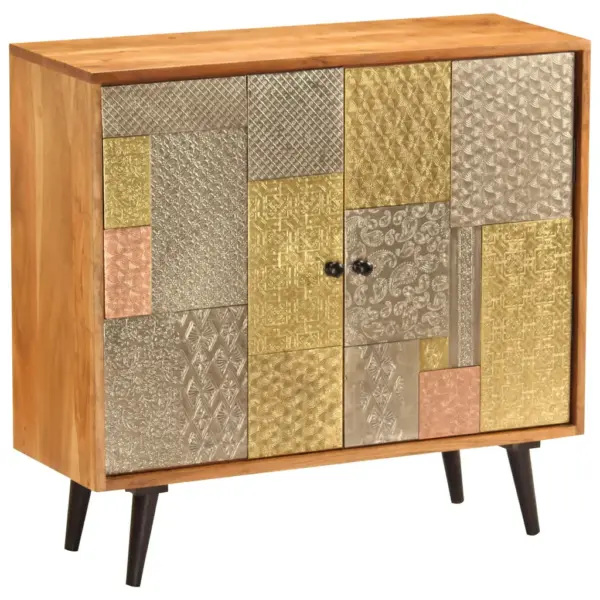 Akaatsiapuidust kummut dekoratiivsete metalldetailidega, 80 x 30 x 75 cm - 11