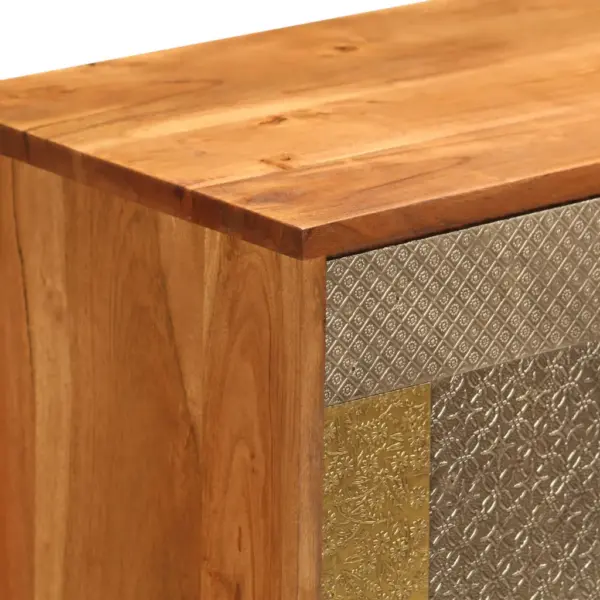 Akaatsiapuidust kummut dekoratiivsete metalldetailidega, 80 x 30 x 75 cm - 6