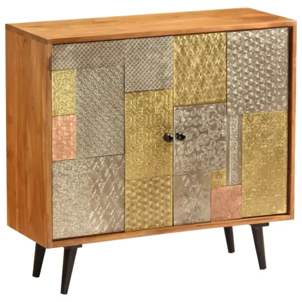 Akaatsiapuidust kummut dekoratiivsete metalldetailidega, 80 x 30 x 75 cm - 8
