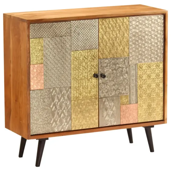 Akaatsiapuidust kummut dekoratiivsete metalldetailidega, 80 x 30 x 75 cm - 9