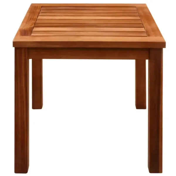 Lamamistoolide komplekt reguleeritava seljatoega, 2 tk, lauaga, akaatsiapuit ja must tekstiilkangas, 200 x 66 x 34 cm – 7