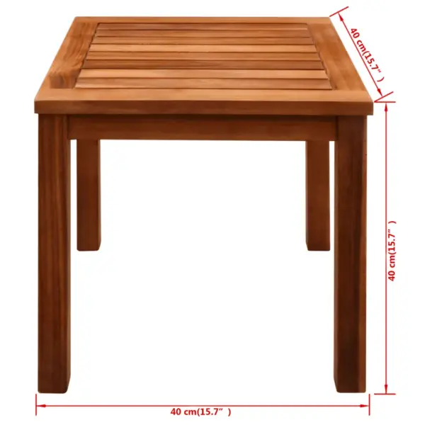Lamamistoolide komplekt reguleeritava seljatoega, 2 tk, lauaga, akaatsiapuit ja must tekstiilkangas, 200 x 66 x 34 cm – 10