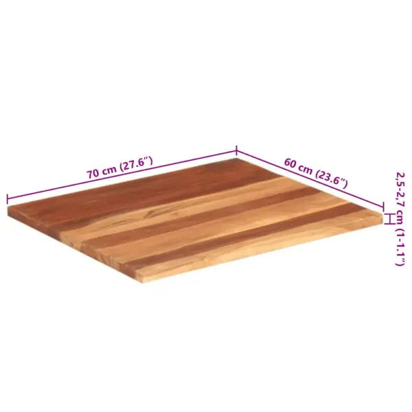 Akaatsiapuidust lauaplaat, meekarva, 60 x 70 cm, 25–27 mm – 8