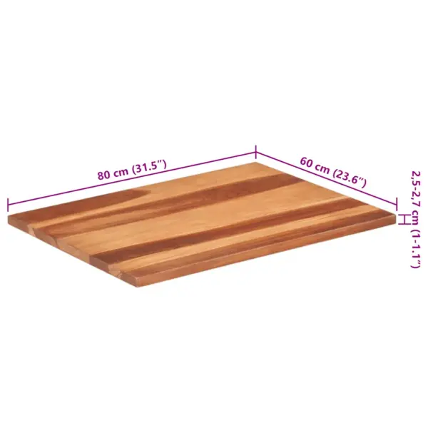 Akaatsiapuidust lauaplaat meekarva viimistlusega, 60 x 80 cm, 25–27 mm – 8