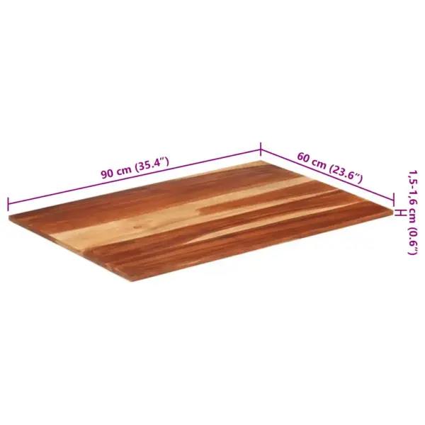 Akaatsiapuidust lauaplaat meekarva viimistlusega, 60 x 90 cm, 15–16 mm – 8