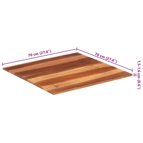 Akaatsiapuidust lauaplaat, meekarva viimistlus, 70 x 70 cm, 15–16 mm – 8