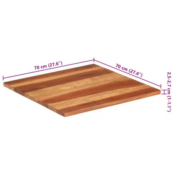 Akaatsiapuidust lauaplaat meekarva viimistlusega, 70 x 70 cm, paksus 25–27 mm - 8
