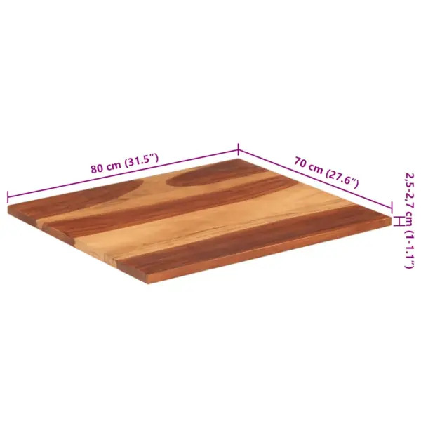 Akaatsiapuidust lauaplaat, meekarva viimistlus, 70 x 80 cm, paksus 25–27 mm – 8