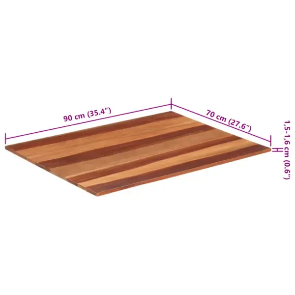 Akaatsiapuidust lauaplaat meekarva viimistlusega, 70 x 90 cm, 15–16 mm - 8