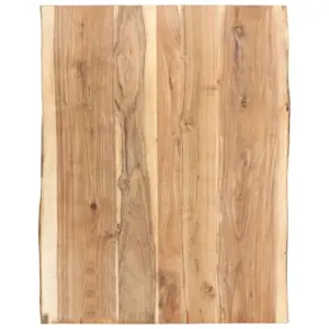 Akaatsiapuidust lauaplaat naturaalsete servadega, 80 x (50–60) x 3,8 cm