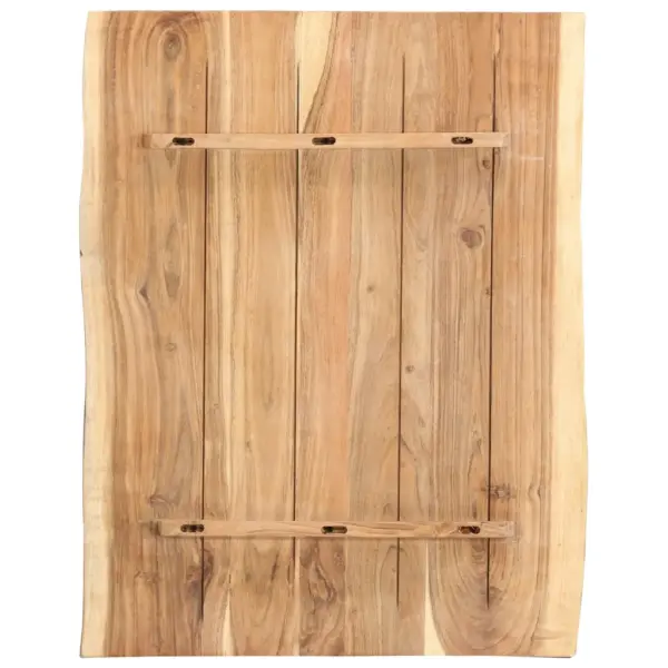 Akaatsiapuidust lauaplaat naturaalsete servadega, 80 x (50–60) x 3,8 cm - 2