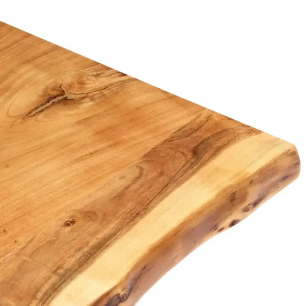 Akaatsiapuidust lauaplaat naturaalsete servadega, 80 x (50–60) x 3,8 cm - 3