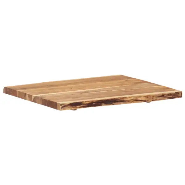Akaatsiapuidust lauaplaat naturaalsete servadega, 80 x (50–60) x 3,8 cm - 5