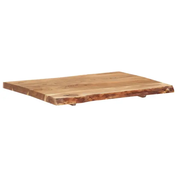 Akaatsiapuidust lauaplaat naturaalsete servadega, 80 x (50–60) x 3,8 cm - 7