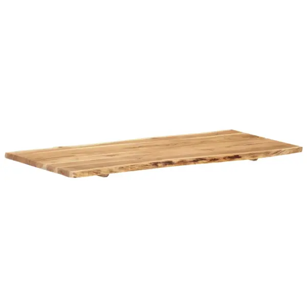 Akaatsiapuidust lauaplaat loodusliku servaga, pruun, 118 x (50–60) x 2,5 cm - 7