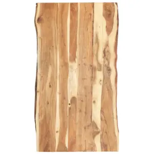Akaatsiapuidust lauaplaat naturaalsete servadega, 118 x (50–60) x 3,8 cm