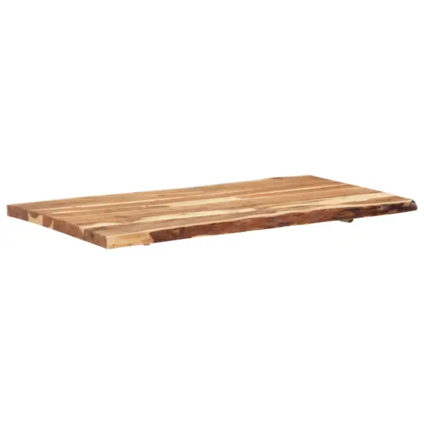Akaatsiapuidust lauaplaat naturaalsete servadega, 118 x (50–60) x 3,8 cm – 5