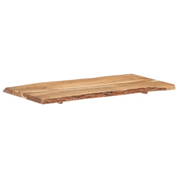 Akaatsiapuidust lauaplaat naturaalsete servadega, 118 x (50–60) x 3,8 cm – 6