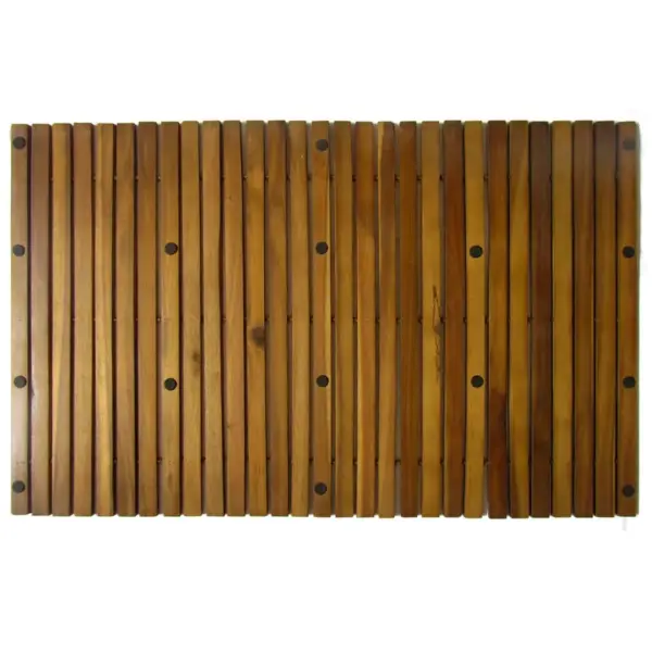 Lakitud akaatsiapuidust vannimatid libisemisvastase kummialusega, 2 tk, 80 x 50 cm – 4