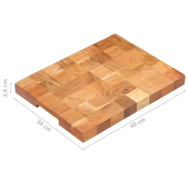Ristkülikukujuline akaatsiapuidust lõikelaud, 40 x 30 x 3,8 cm – 7