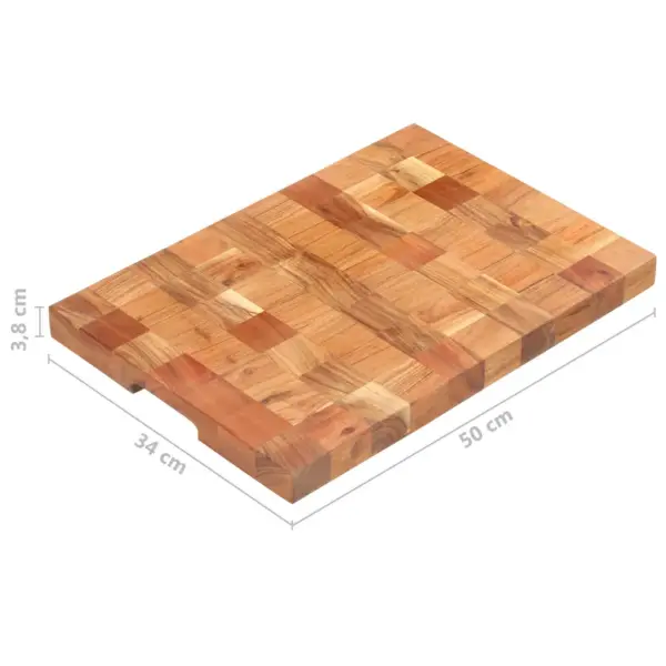 Akaatsiapuidust lõikelaud, ristkülik, 50 x 34 x 3,8 cm – 7