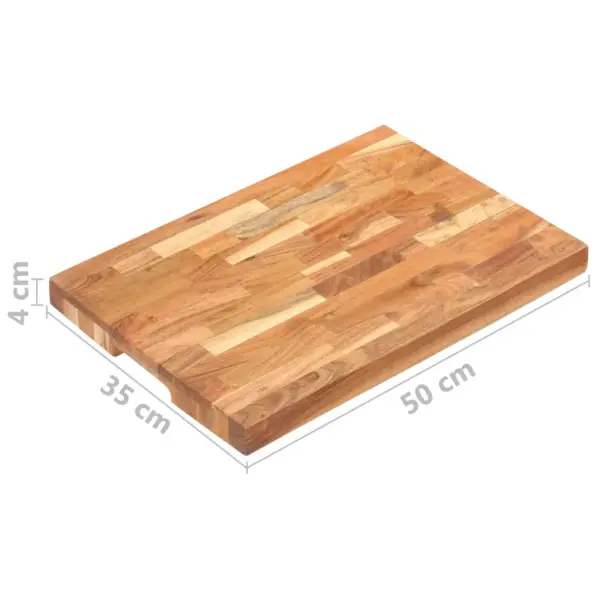 Akaatsiapuidust lõikelaud, triibuline disain, 50 x 35 x 4 cm – 7