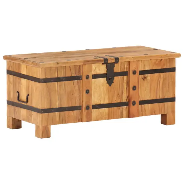 Lukustatav akaatsiapuidust hoiukirst esikupink, 90 x 40 x 40 cm – 11
