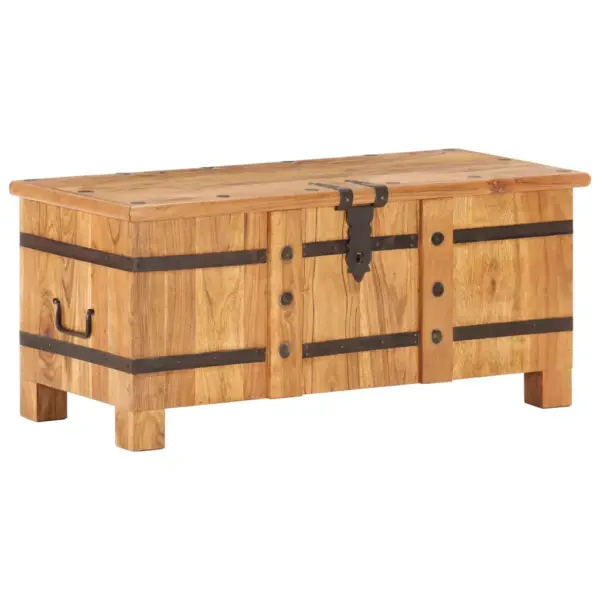 Lukustatav akaatsiapuidust hoiukirst esikupink, 90 x 40 x 40 cm – 12