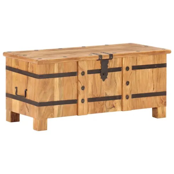 Lukustatav akaatsiapuidust hoiukirst esikupink, 90 x 40 x 40 cm – 13