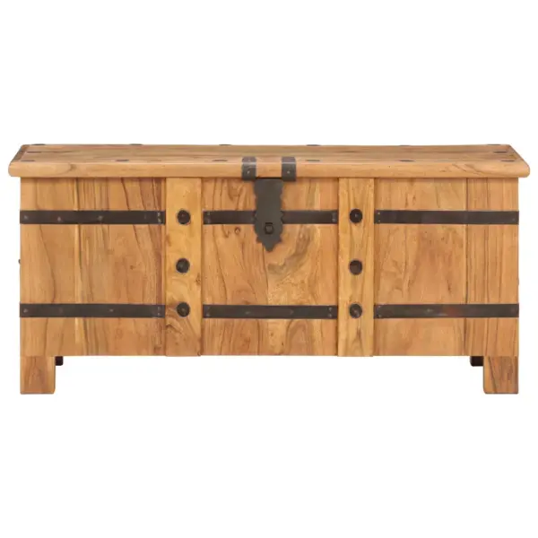 Lukustatav akaatsiapuidust hoiukirst esikupink, 90 x 40 x 40 cm – 3