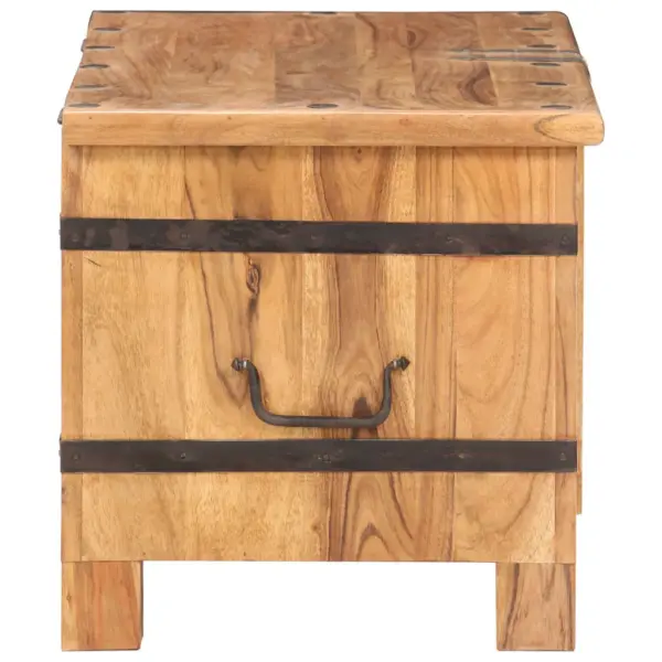 Lukustatav akaatsiapuidust hoiukirst esikupink, 90 x 40 x 40 cm – 4
