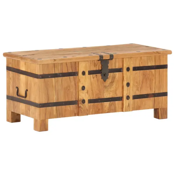 Lukustatav akaatsiapuidust hoiukirst esikupink, 90 x 40 x 40 cm – 10
