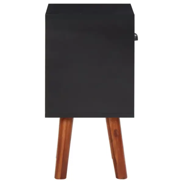 Must-pruun akaatsiapuidust ja MDFist öökapp ühe sahtliga, 40 x 30 x 57 cm – 4