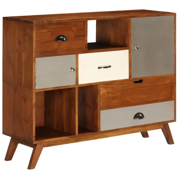 Retrostiilis akaatsiapuidust puhvetkapp, 115 x 35 x 86 cm – 2