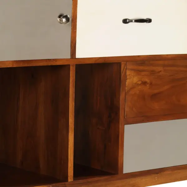 Retrostiilis akaatsiapuidust puhvetkapp, 115 x 35 x 86 cm – 6