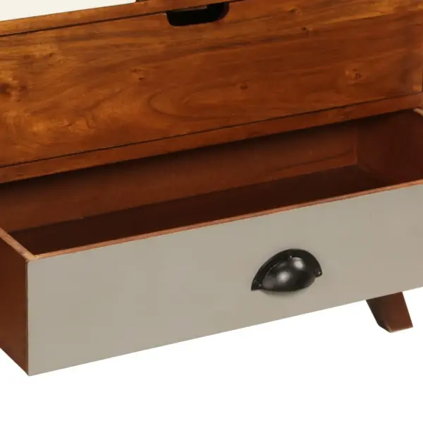 Retrostiilis akaatsiapuidust puhvetkapp, 115 x 35 x 86 cm – 7