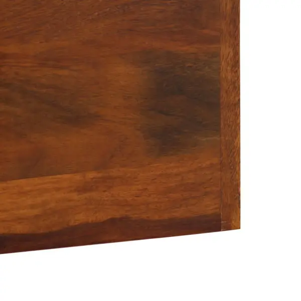 Retrostiilis akaatsiapuidust seinanagi riiuli ja 6 konksuga, 40 x 118 cm – 4