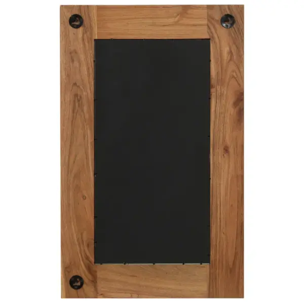 Akaatsiapuidust seinapeegel pulbervärvitud terasdetailidega, 50 x 80 cm – 5