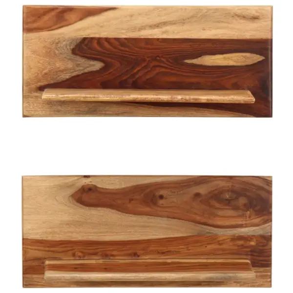 Akaatsiapuidust seinariiulid, 2 tk, pruun, 59 x 26 x 20 cm - 4
