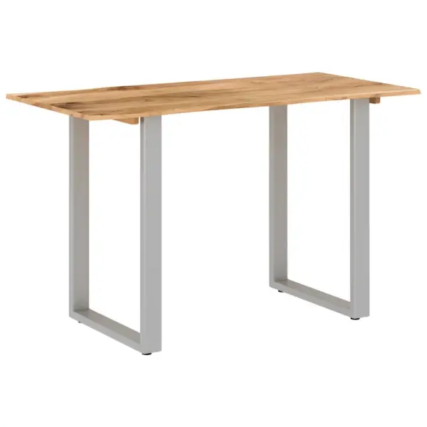 Akaatsiapuidust söögilaud hõbedaste terasjalgadega, 118 x 58 x 76 cm – 9