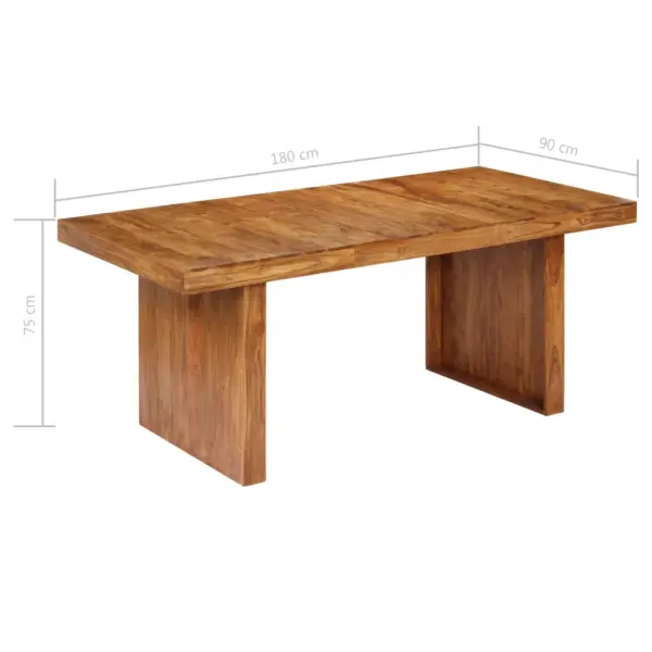 Retrostiilis akaatsiapuidust söögilaud, pruun, 180 x 90 x 75 cm – 8