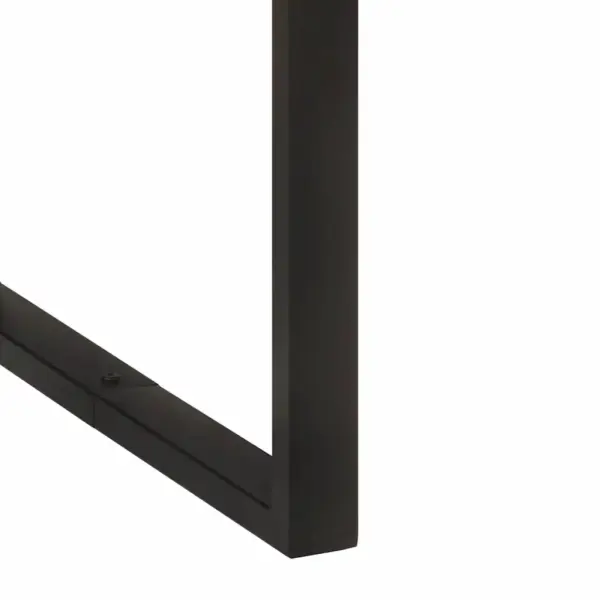Industriaalstiilis akaatsiapuidust söögilaud mustade terasjalgadega, 140 x 70 x 76 cm – 7