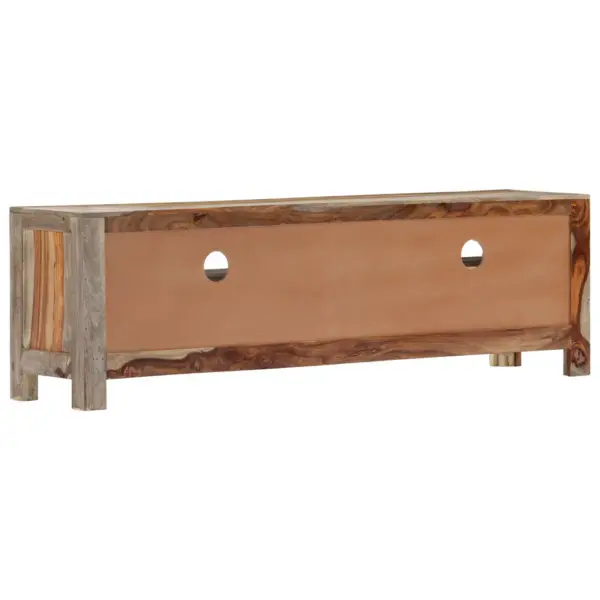 Maalähedane akaatsiapuidust telerialus 4 sahtliga, 130 x 30 x 40 cm – 4