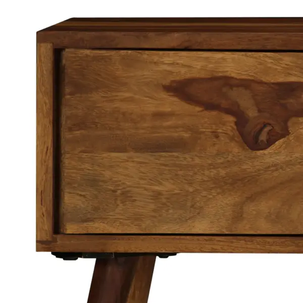 Akaatsiapuidust telerialus 3 sektsiooniga, pruun-valge, 140 x 30 x 40 cm – 4