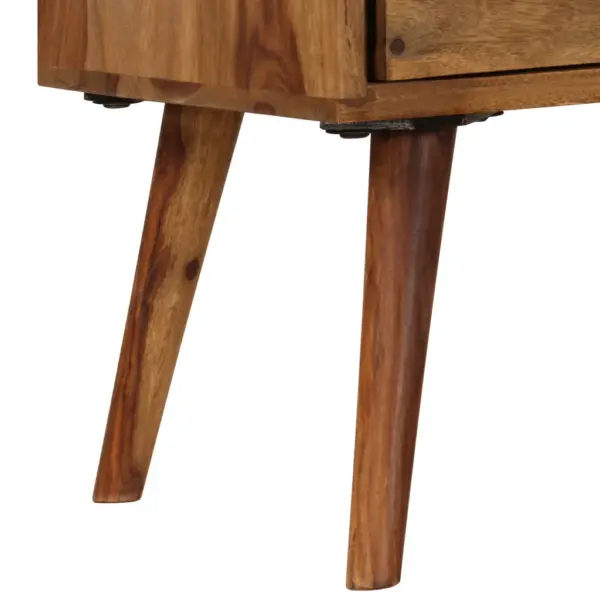 Akaatsiapuidust telerialus 3 sektsiooniga, pruun-valge, 140 x 30 x 40 cm – 9